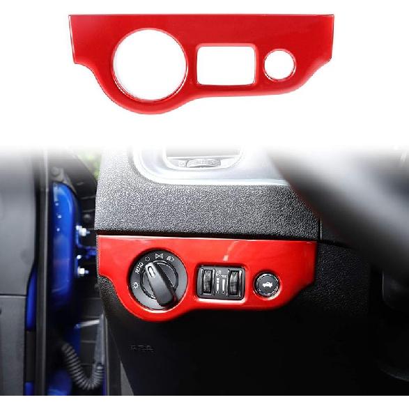 Voodonala for Challenger Charger Real Carbon Fiber Headlight Switches Control Button Knob Trim Decor for 2015-2025+ Dodge Challenger, for 2010-2024+