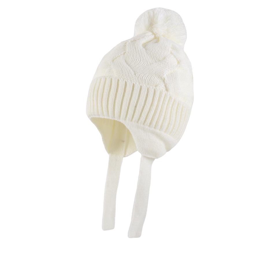 Langzhen 2024 Baby Pom Pom Knit Hat – Cute, Warm, Ear-Protected for Autumn & Winter