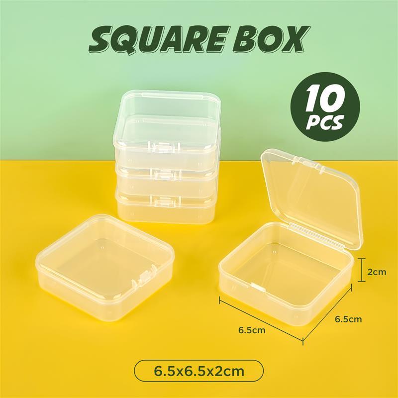 4-28Pcs PP Clear Plastic Storage Box Jewelry Storage Case Transparent Storage Organizer Multifunctional Portable Pouch