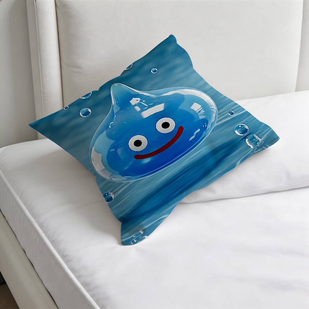 DDragon QQuest Slime  Decorative Square Pillow Cover Soft  Comfortable Pillow Case Sofa Bed Home Decoration