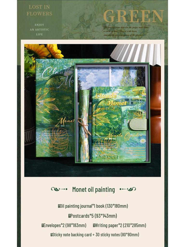 Oil Painting Journal Gift Set: Notepad, Diary, Notebook for Girls & Graduation Souvenir