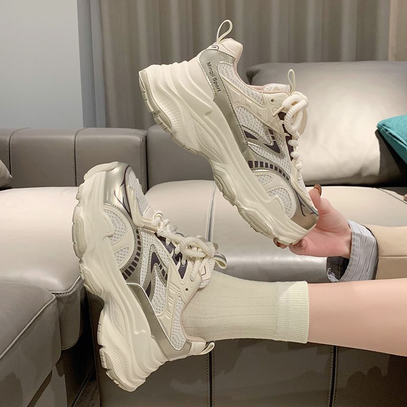 Super Popular Foot Show Small Tide Cool Dad Shoes 2025 Autumn New Versatile Ins Tide Korean Version of Non-slip Sneakers