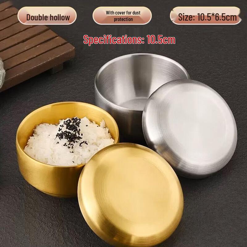 

304 Stainless Steel Double-Layer Food Bowl with Lid