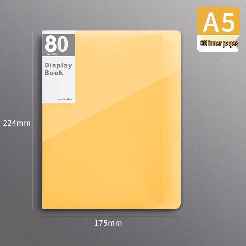 A5 Transparent Ring Binder File Folder, Multi-page: 20/30/40/60 Pages