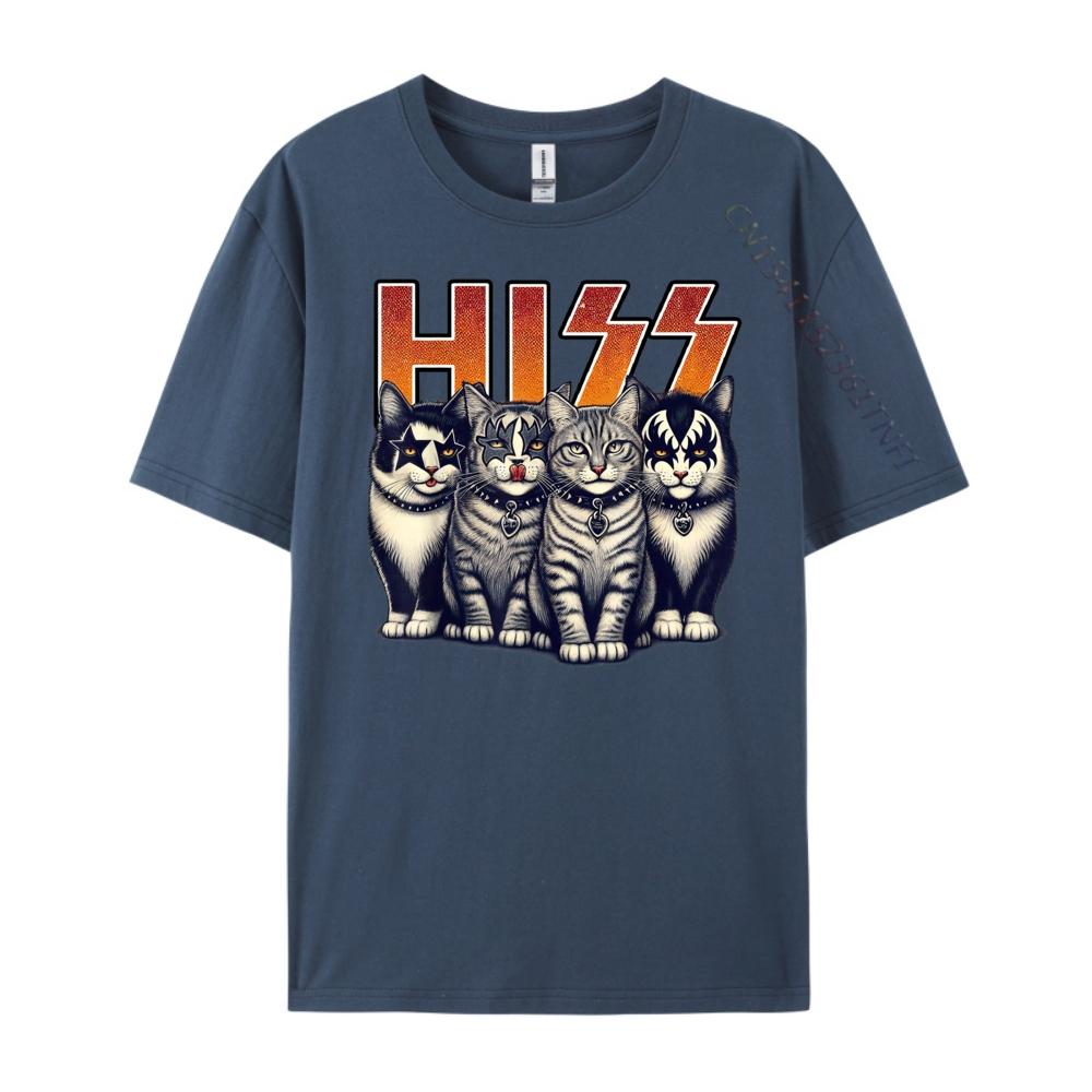 Hiss Funny Cats Kittens Rock Rockin Birthday Gifts Idea Clothing TShirt T Shirt for Men Valentines Day Gift TShirt