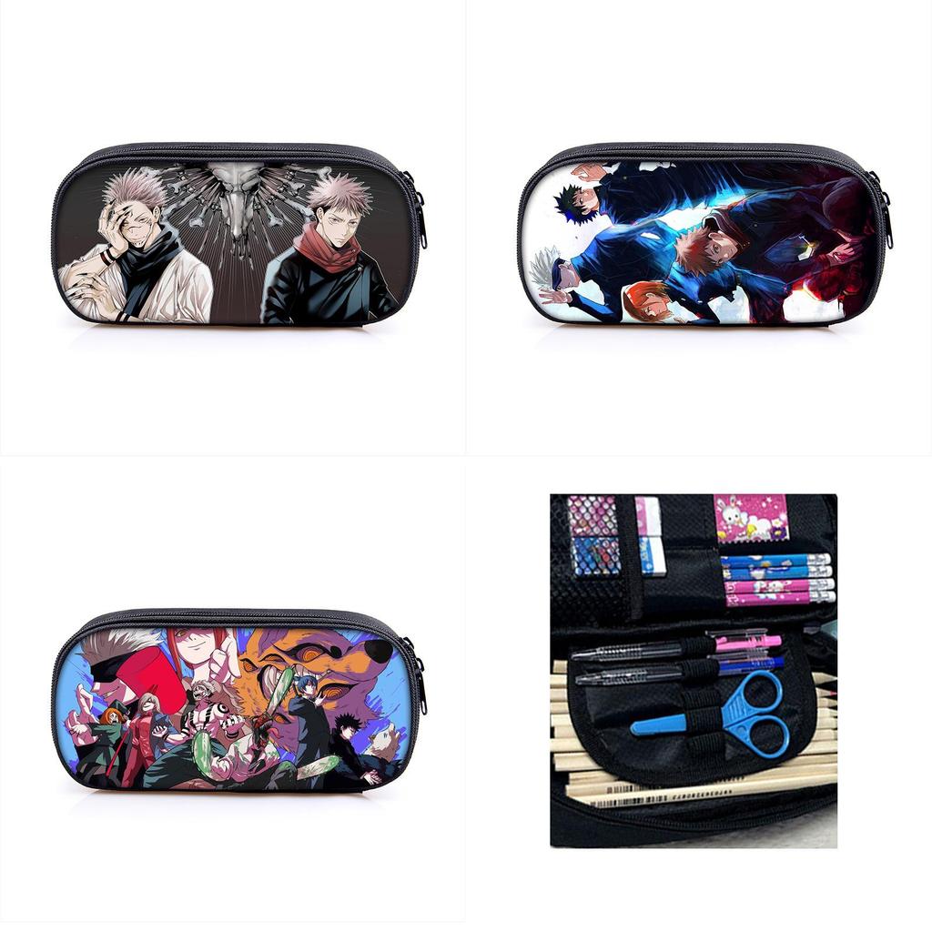 Piórnik Jujutsu Kaisen o dużej pojemności dla uczniów i na niezbędne kosmetyki
