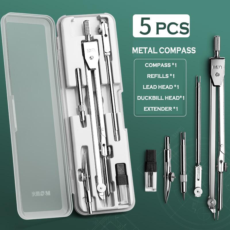 Wysokoprecyzyjny Profesjonalny Kompas Metalowy Kolekcja do Rysowania z Zapasowymi Ołówkami Grafitowymi Kompas Szkolny Kolekcja do Rysowania