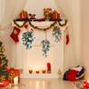 Snowy Artificial Pine Needles Branch Twig Frosted Pine Picks Greenery Stem for Crafts Wreaths Garlands Holiday Decor
