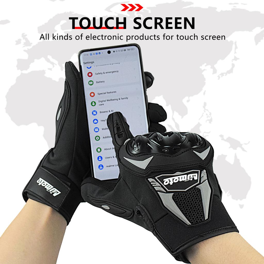 Motorcycle Gloves Windproof Waterproof Guantes Moto Men Motorbike Riding Gloves Touch Screen Moto Motocross Gloves Winter