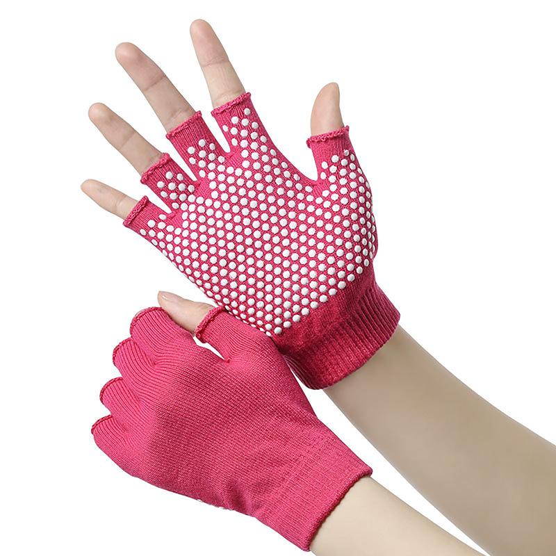 Women Non-Slip Yoga Gloves Breathable Fitness Pilates Half Finger Glove Sport Outdoor Cycling Fishing Workout Mittens For Gym