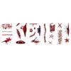 Body Makeup Temporary Tattoos Decals Multicolor Scary Wounds Scab Stickers  Unisex