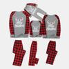 Christmas Man  Letter Plaid Print Top Blouse+Pants Family Clothes Pajamas