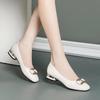 Professional shallow mouth leather shoes spring new soft leather flat bottom low heel single shoes bright leather patent leather