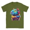 Capybara Gamer Funny Video Games Capybara TShirts for Men  Vintage  Cotton Tees Round Neck Short Sleeve T Shirts XL Tops