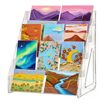 5-stöckiger Ausstellungsständer Acryl-Kartenständer Kartenorganizer