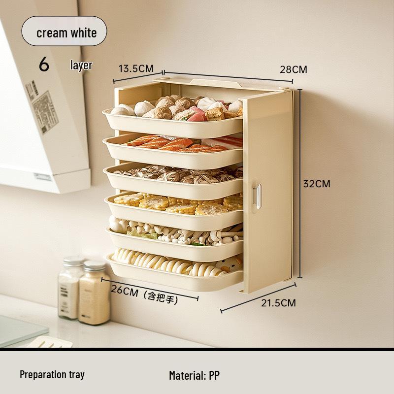 Wall-Mounted, No-Drill, Multi-Functional Prep Dish & Draining Rack for Home and Kitchen