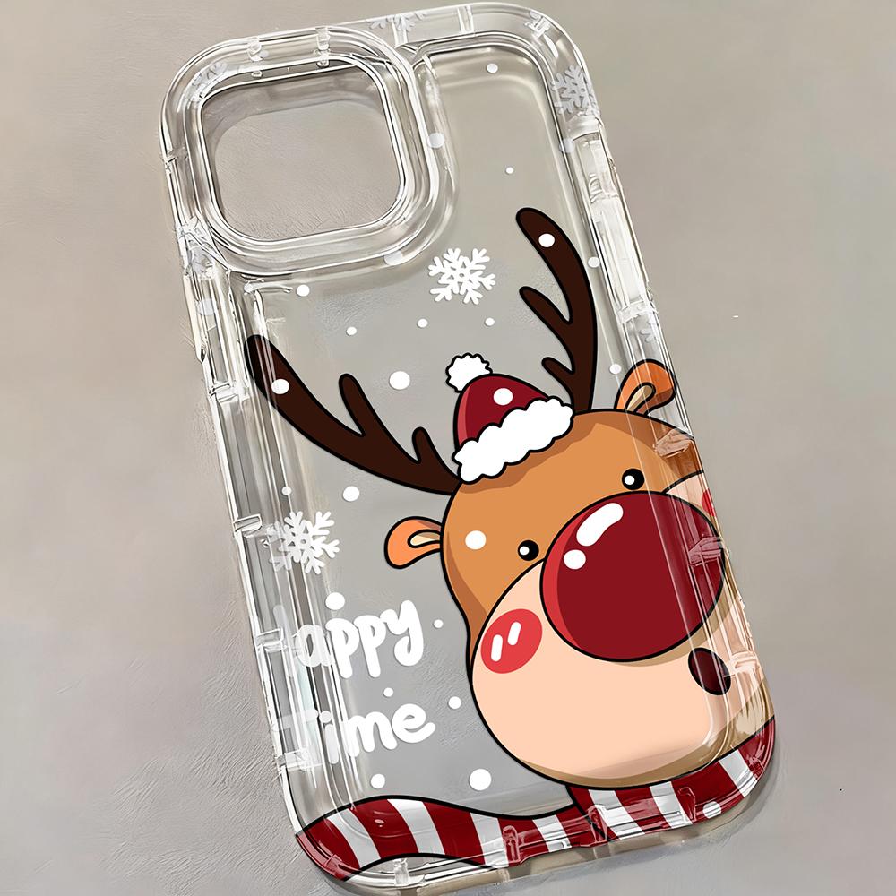 

Snowflake Gingerbread Man Phone Case for Xiaomi Redmi 12C 10 10C 9A 9C 9T K40 Note 13 12 11 Pro Plus 4G 5G Clear Cover Christmas Redmi 9A 4G