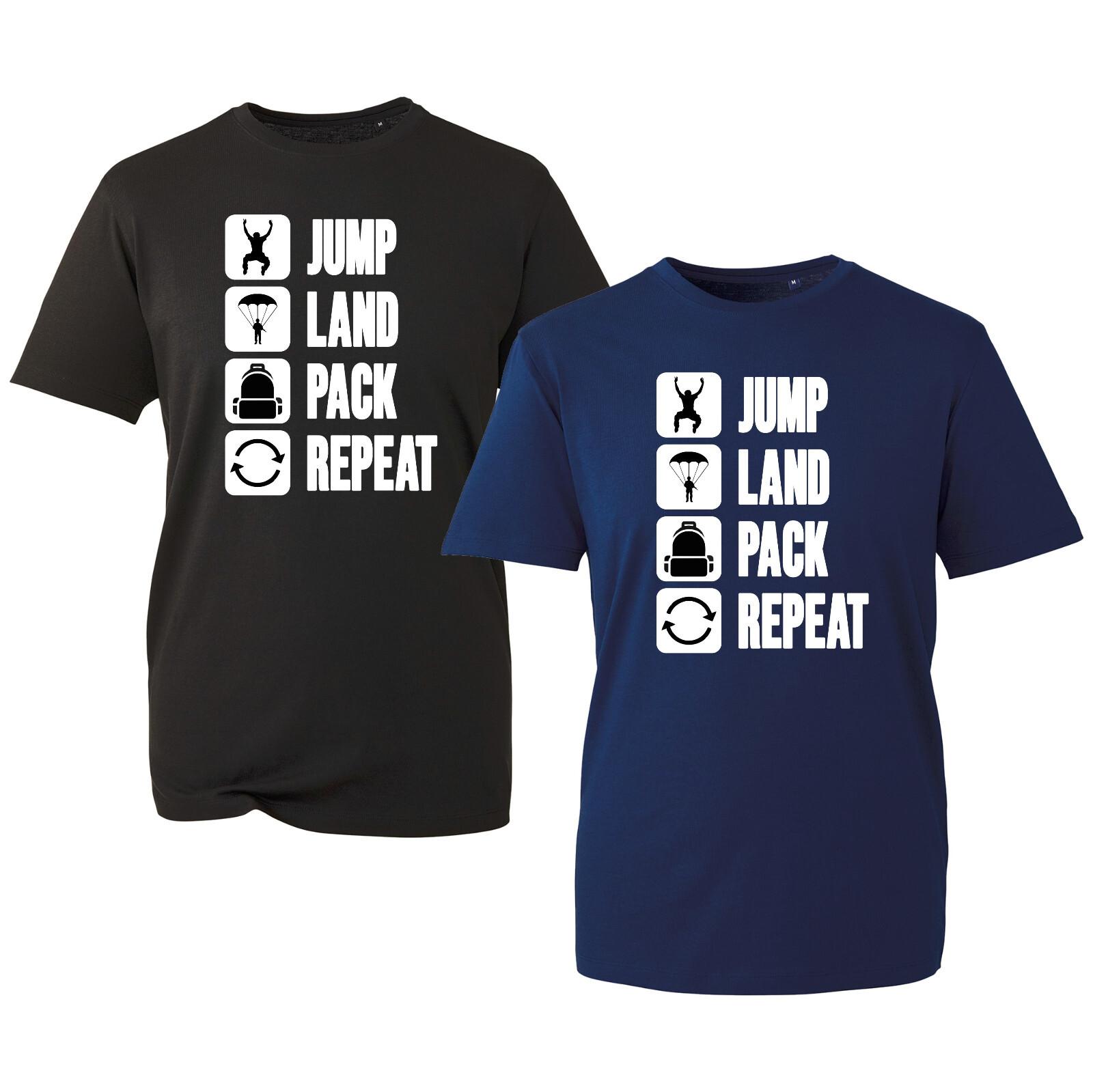 Skydiving Jump Land Pack Funny Skydiver Mens Cotton Tee Top Gift T-Shirt M