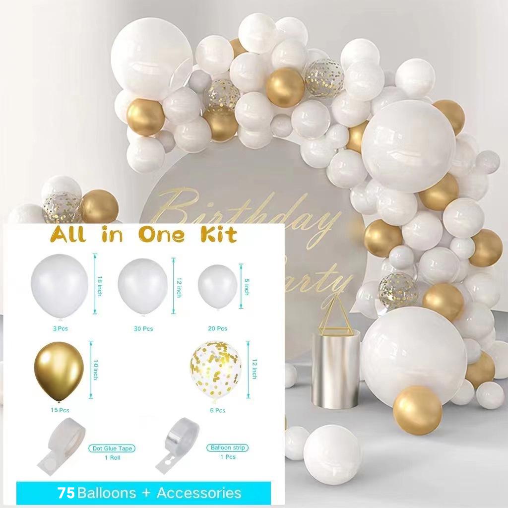 

White Balloon Set for Birthday, Wedding, or Event Decoration
