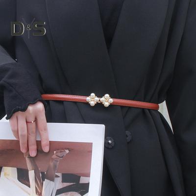 Γυναικεία Ζώνη Ρυθμιζόμενη Περίμετρος Μέσης Σχέδιο Απομίμησης Μαργαριταριού Ζώνη Απομίμησης Δέρματος Φορέματα Πουκάμισα Πλεκτά Μέση