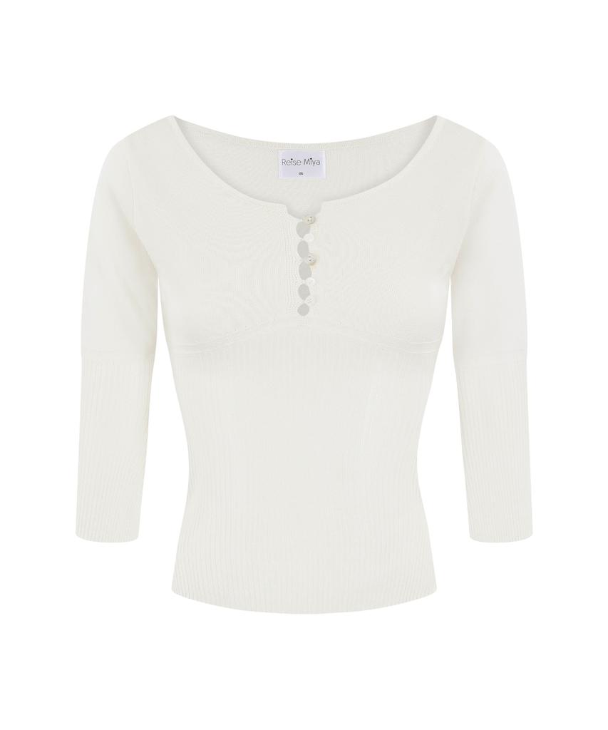 Leijeumiya Amelie Knit Top [Ivory]