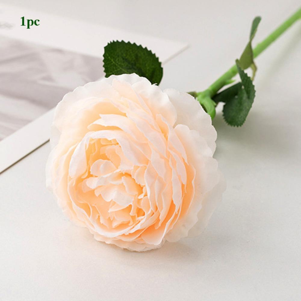 European 3heads Peony Multicolors 48*8cm/65cm Bridal Bouquet Flowers PINK Fake Peony Flower Wedding Table Decoration