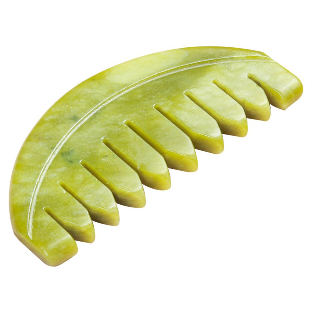 

Jade Body Massage Comb Head Massager Hair Brush Gua Sha Board Stone Massage Brush Scalp Massager Meridian Comb Hair Treatment