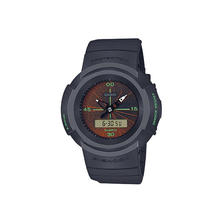 CASIO Men Liquid Crystal/Analog Dual Display Series Watch AW-500MNT-1A Gray Strap