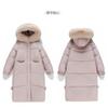 Manteau d'hiver épais à col en fourrure pour femme, taille L, longueur moyenne, coupe ample, rembourré en coton