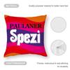 P-Paulaner Spezi Logo Kissenbezug Sofa Wohnzimmer Schlafzimmer Beidseitiger Druck Quadratisches Kissen Nickerchen Kissenbezug