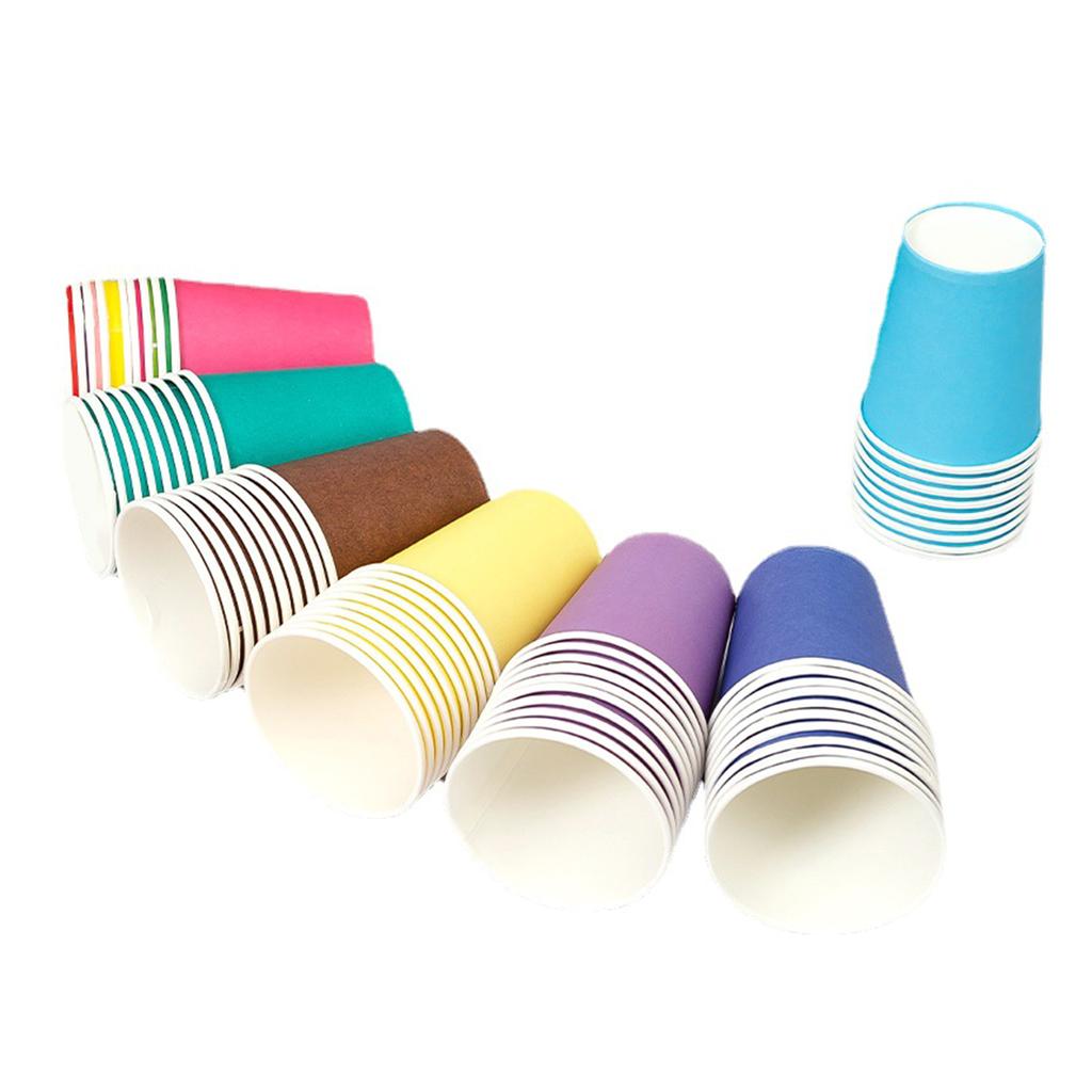 10pcs Eco Friendly Disposable Coffee Cups Paper Cups Compostable Single Wall Cups For Convenient Drink Service
