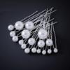 Fashion Pearl Bridal U-shaped Pin Metal Barrette Clip Hairpins Rhinestone Wedding Hairstyle Design Tools Women Hair Accessories