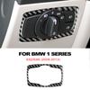 Auto Headlight Switch Stickers For 1 Series E81 E82 E87 E88 2008-2013 Carbon Fiber Interior Accessoire Voiture