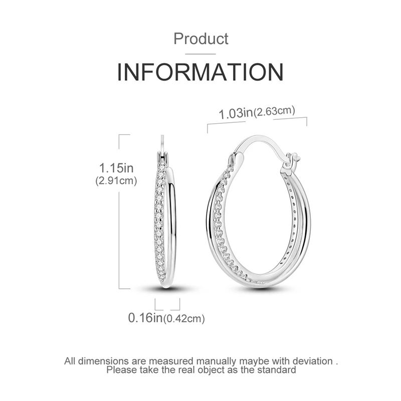 925 Sterling Copper Heart Snake Bone Pattern Cross Shell Zircon Four-pointed Star Earrings for Women Earring Fine Zircon Gifts