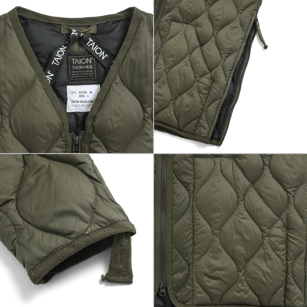 Taion Unisex Military Down Jacket W-Zip V-Neck (Soft Shell) (101ALSZML-1)