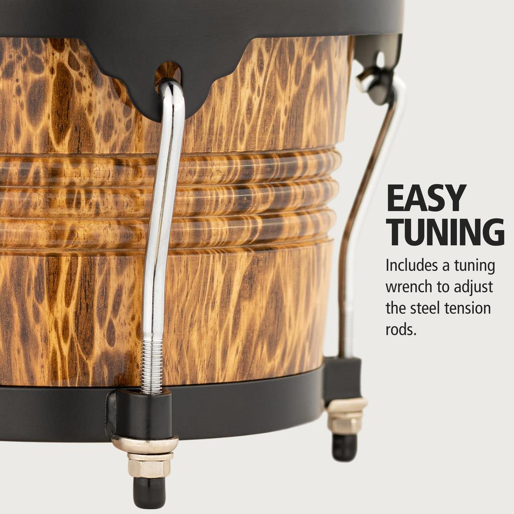 MEINL Percussion Meinl Bongo Marathon Designer Series Wood Bongo FWB190LB []