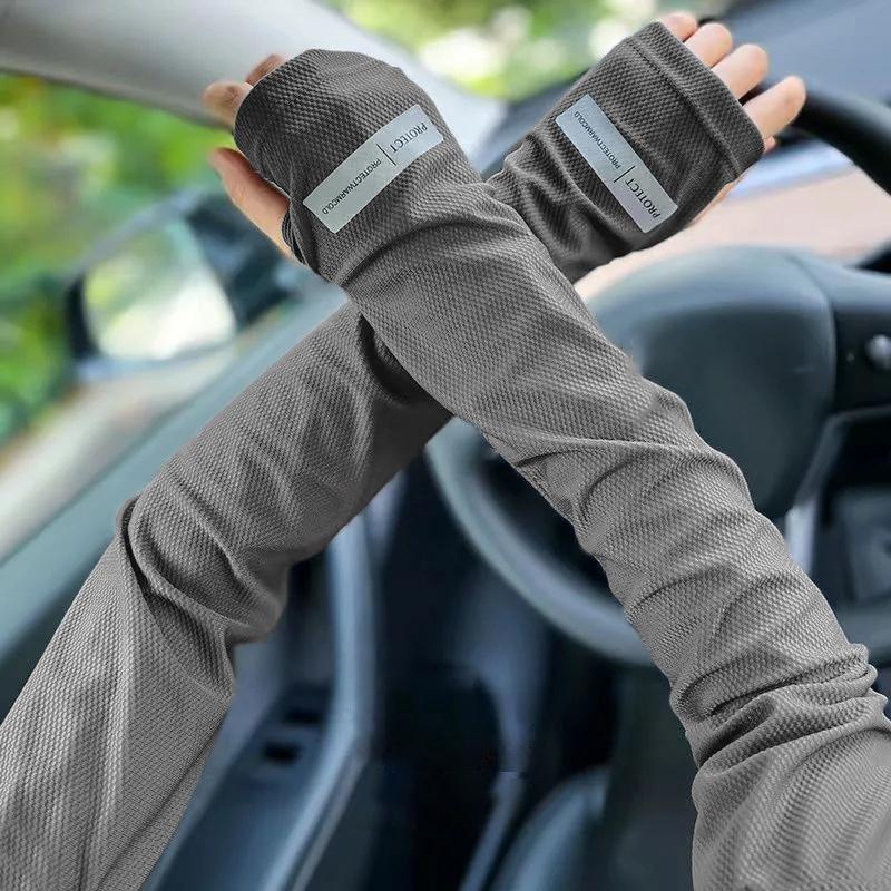 Large Size Ice Sleeves For Women Driving Summer Outdoor Sun Protection Sleeves