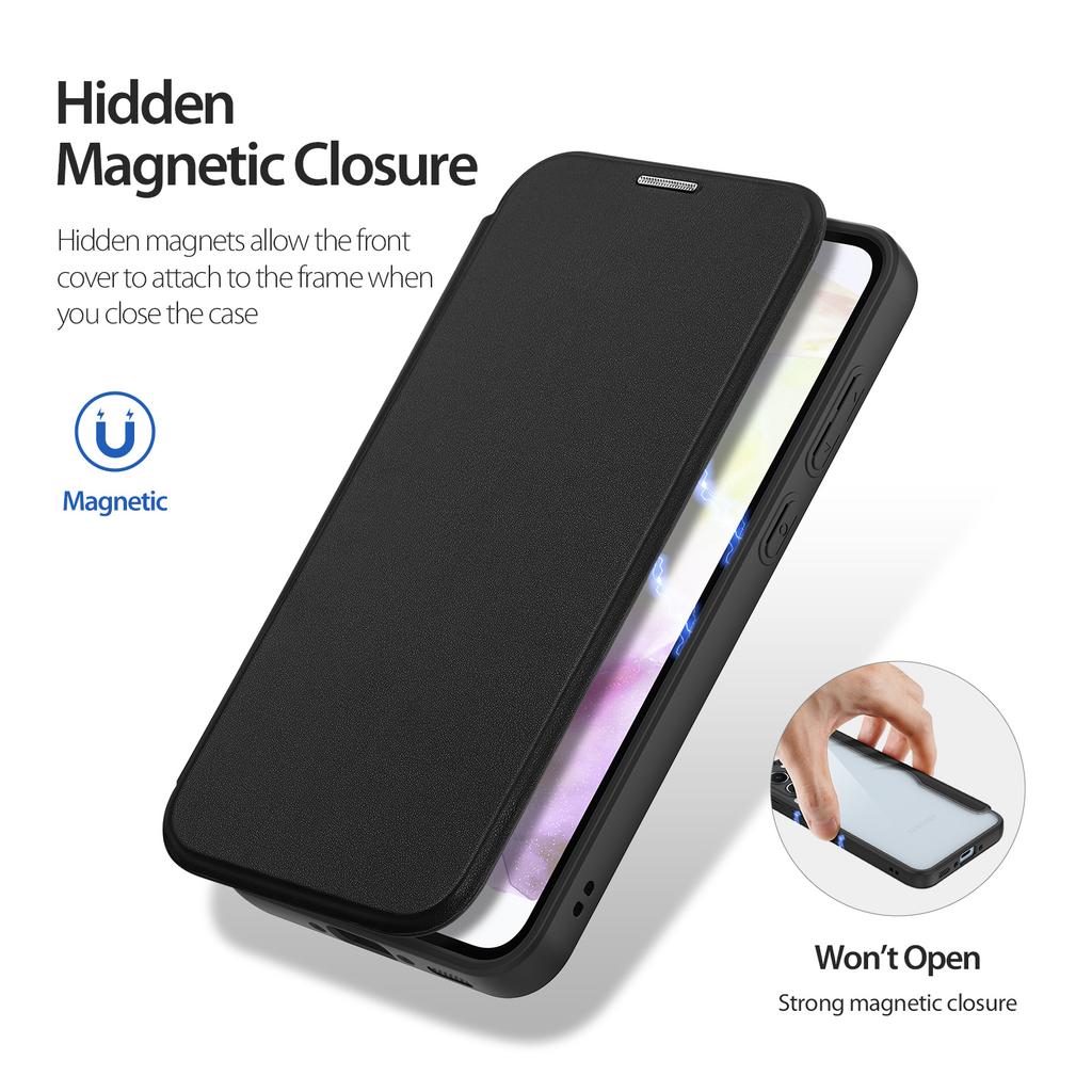 DUX DUCIS Skin X Pro for Samsung Galaxy A35 5G Leather Case Card Slots Flip Phone Cover