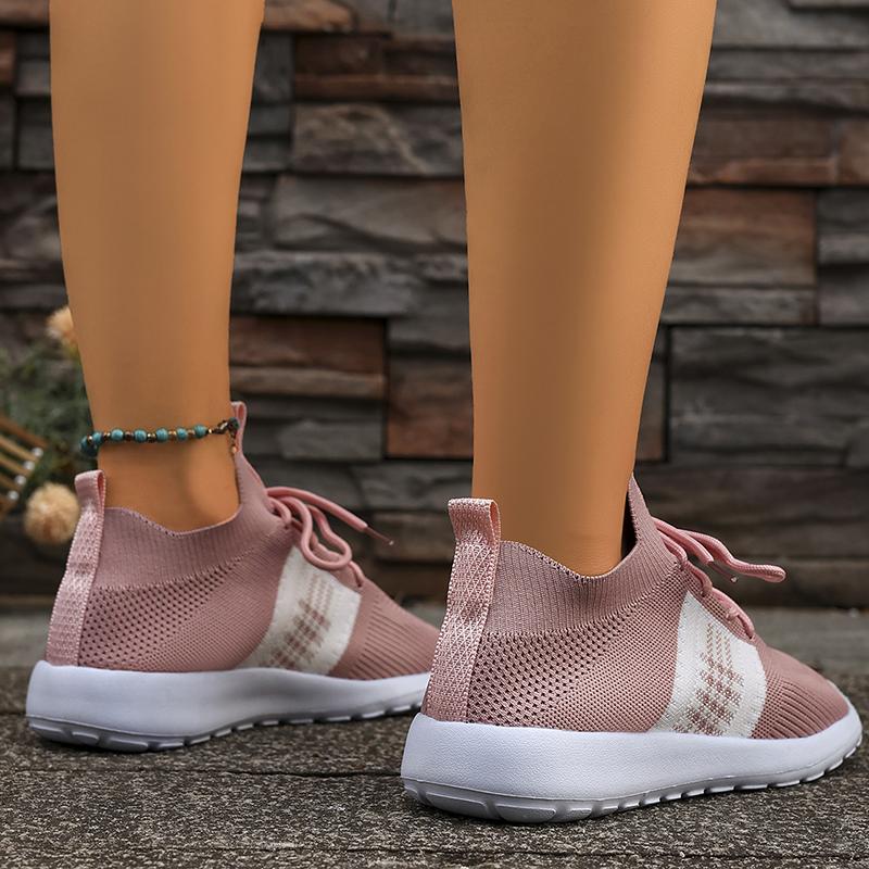 Fashion Comfortable Soft Sole Sock Sneakers Women Slip On Breathable Knitted Sneaker Shoes Woman 2025 Plus Size Non Slip Sports Shoes 43