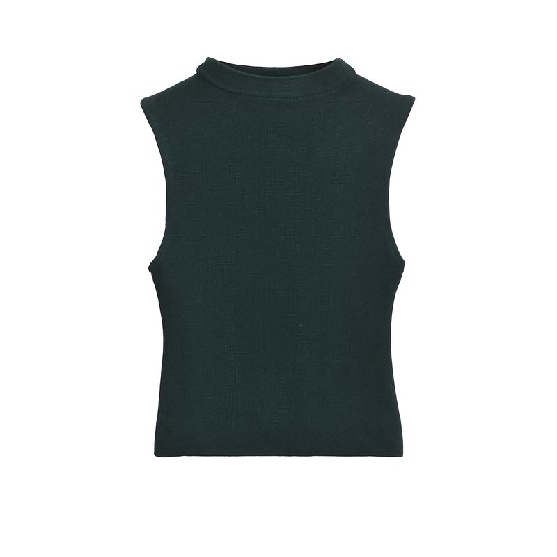 Kaslead New Arrival Women's Clothing Fashion Style Fashion All-Match Casual Half Turtleneck Sleeveless Tops 4174832