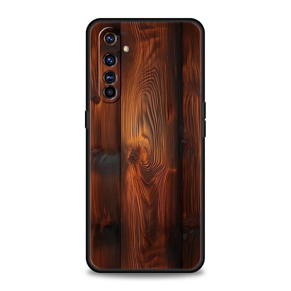 Phone Case For Oppo A17 A31 A54 A57 A78 A79 A80 A98 Find X5 X6 Reno 7 8 10 11 12 13 F Pro Soft TPU Cover Retro Forest Brown Wood