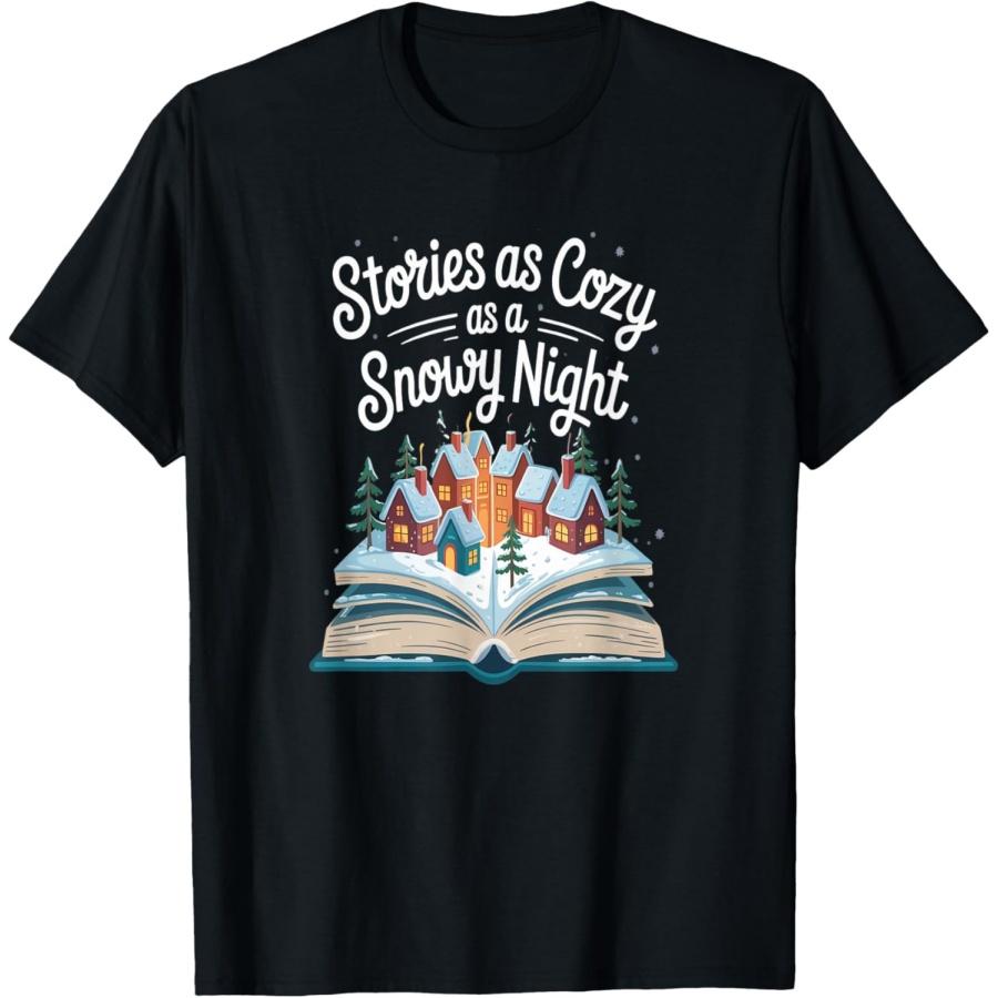 

Stories as Cozy as a Snowy Night Winter Book Magic T-Shirt XXXXXL чёрный