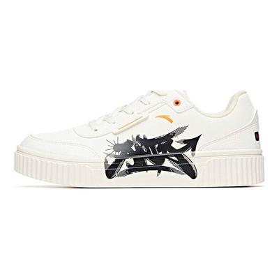 Lifestyle Series Graffiti Casual Low-Top Skate Shoes Men Sneaker White Black Orange 912038023-3