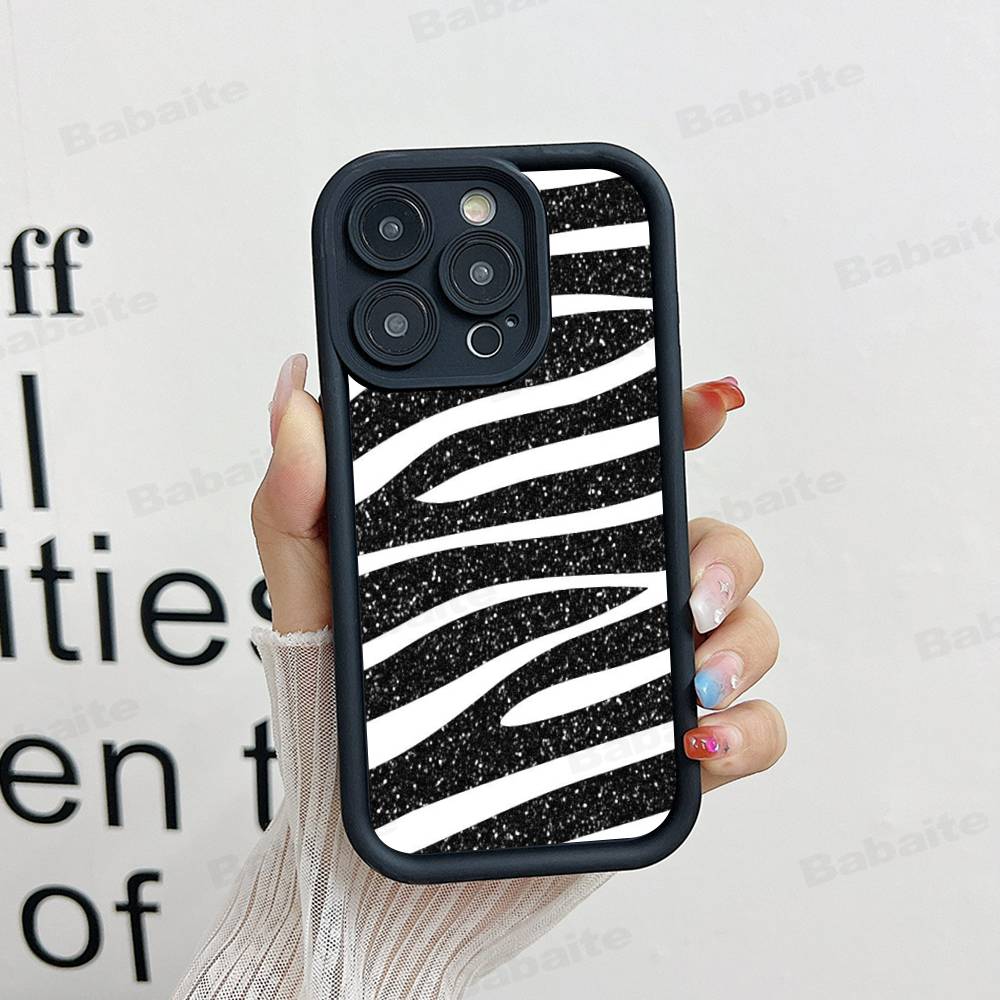 Zebra Pattern Art Phone Case For IPhone 17 16 15 14 13 12 11 Pro Max Anti Drop Soft Cover
