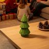 Idee Regalo di Natale Uniche Albero in Rattan Intrecciato a Mano, Ornamento da Tavolo Albero di Natale a Cono, Souvenir Rustici Minimalisti Centrotavola Festivo per Mensola