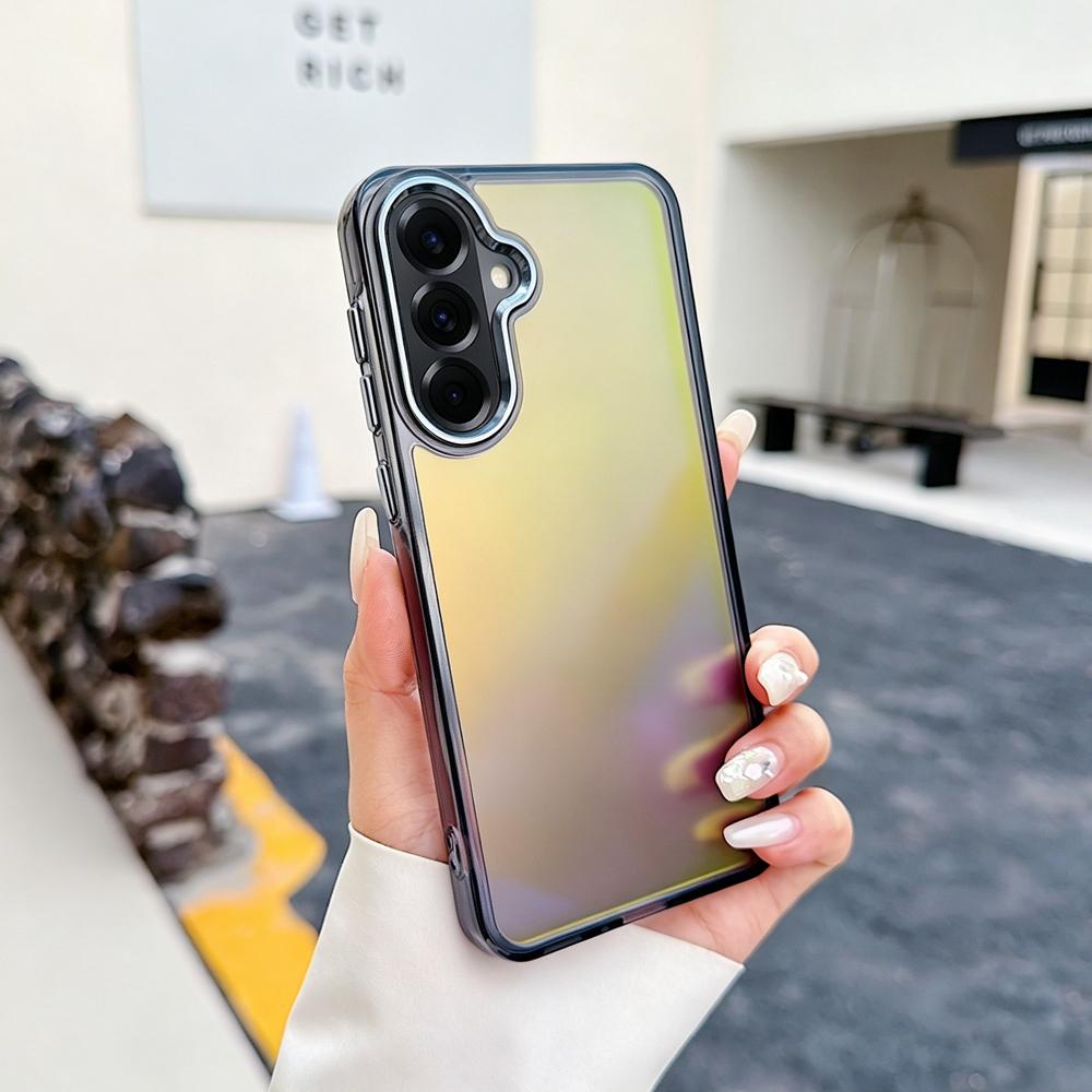 KEYSION Laser Gradient Colorful Phone Case for Samsung A56 5G A36 A26 Soft TPU+PC Shockproof Back Cover for Galaxy A16 4G 5G
