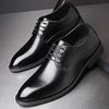Men's Breathable Leather Shoes Black Soft Leather Soft Bottom Spring and Autumn Best Man Men's Business Formal Wear Casual Shoes