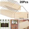 20/40pcs Wooden Sign Blank Rectangular DIY Painting Graffiti Crafts Hanging Ornaments for Festivals Weddings Parties Home Decor