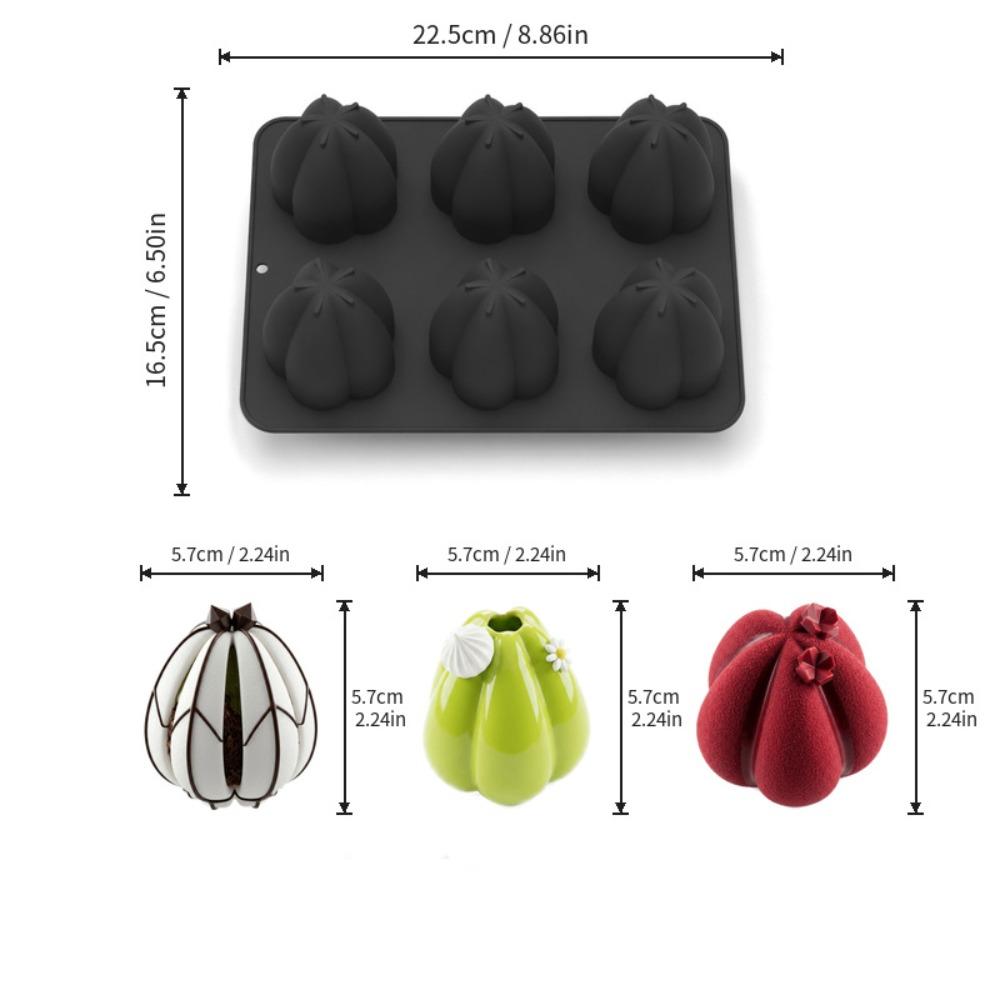 6-Hole Silicone Cake Mold Heat-Resistant Petal Cake Mold Easy To Clean Chocolate Mold Baking Tools