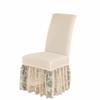 New Milk-Silk Fabric Dining Chair Cover Skirted Design Lace Trim Seat Covers Universal Fit Non-Slip Chair Protectors Living Room